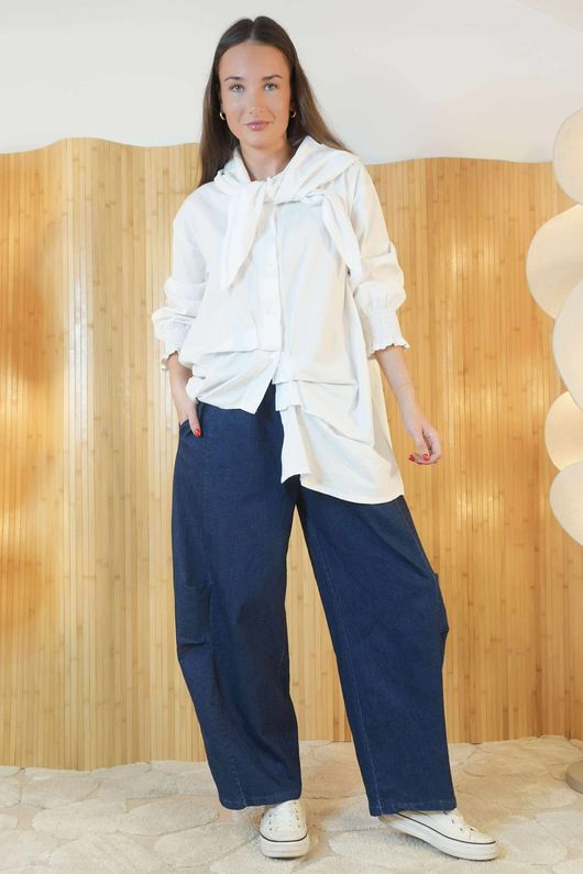 Tucker Classic Barrel Jean Dark Denim - 